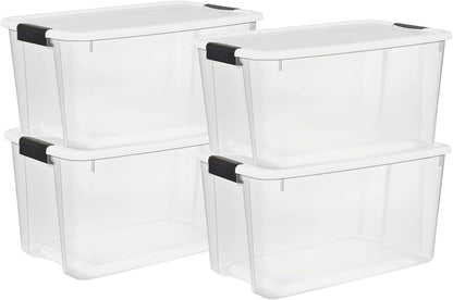 Ultra Latch Box with Lids for Home and Office, 70 Quart, 4-Pack1