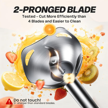 Immersion Blender Corded 400W, 2 Speed, Emulsifier, Blend, Bpa-Free | Hand Blender Stick Mixer, Ergonomic Handle, Stainless Steel Blades, Effortless Blending for Soup, Smoothies, Puree, Baby Food3