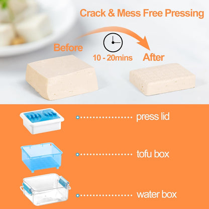 Tofu Press with 3 Pressure Levels, Dishwasher Safe | Pressing Out Water from Tofu Paneer Cheese in 20Mins, No Crack, Mess-Free, Hands-Free, Time Saver, Easy Cleanup, Space-Saving5