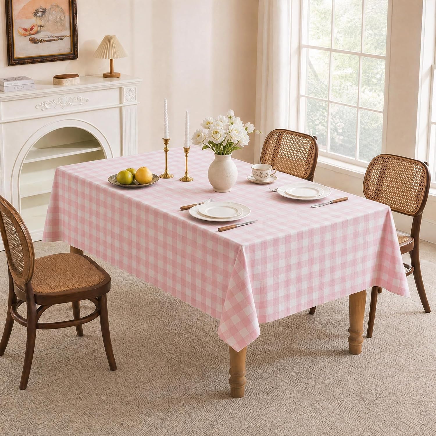 gingham-tablecloth-rectangle-table-cotton-linen-style-picnic-checkered-table-cloth-farmhouse-washable-wrinkle-free-buffalo-plaid-table-cover-for-outdoor-birthday-party-pink-60x75
