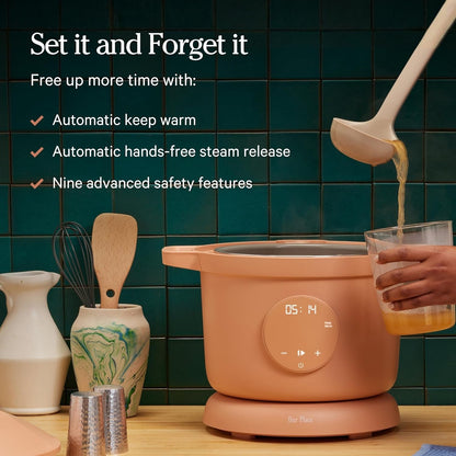 Our Place Dream Cooker, 6 Qt Ceramic Nonstick Pressure Cooker & Multicooker | Touchscreen Pressure Cooker with Auto Steam Release; Pressure Cook, Sauté, Slow Cooker, Rice Cooker and Keep-Warm Modes4