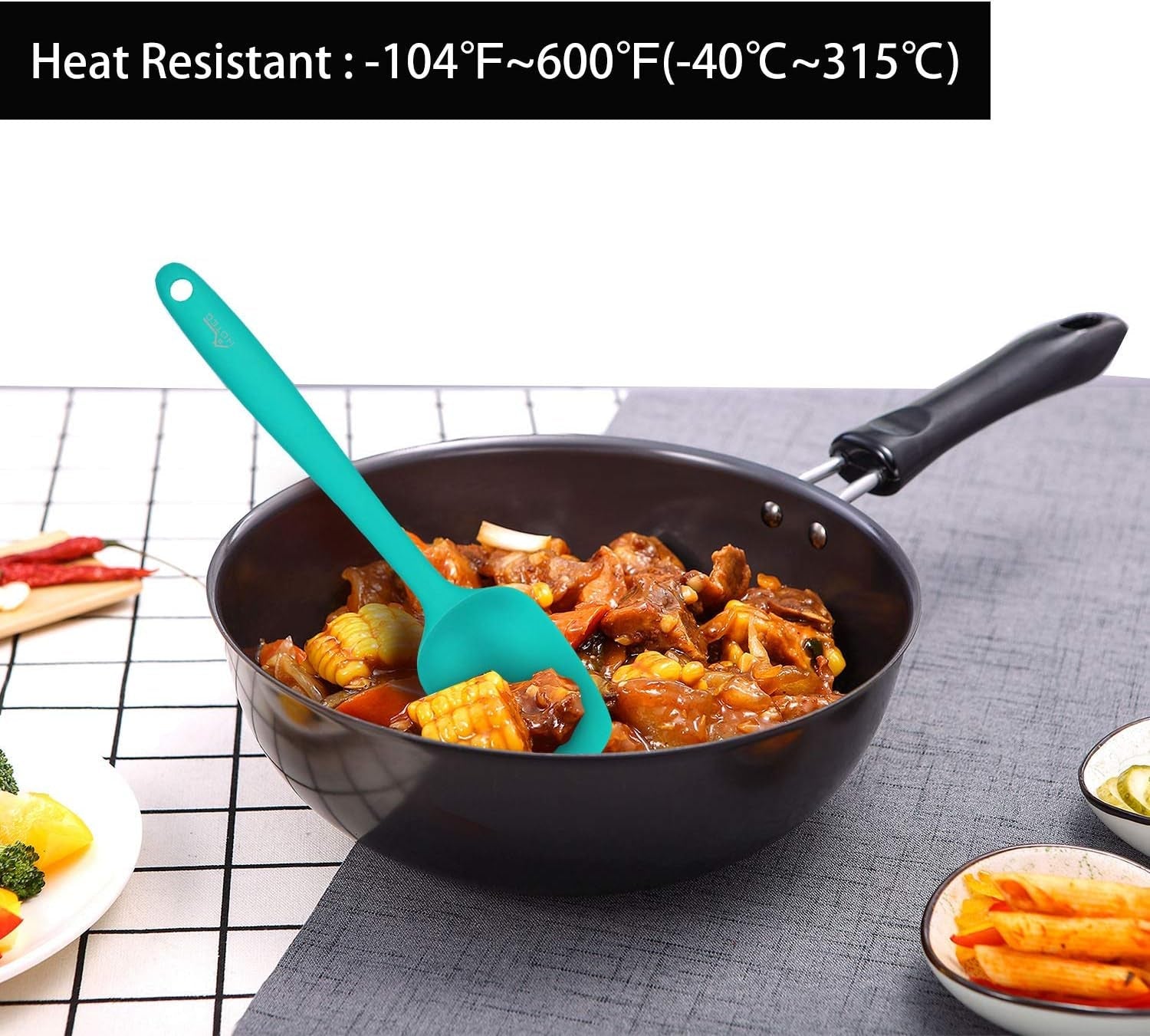 heat-resistant-600-food-grade-silicone-rubber-spatula-set-for-baking-cooking-and-mixing-non-stick-dishwasher-safe-bpa-free-multicolor-set-of-5