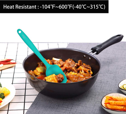 Heat Resistant 600℉ Food Grade Silicone Rubber Spatula Set for Baking, Cooking, and Mixing Non Stick Dishwasher Safe Bpa-Free Multicolor Set of 54