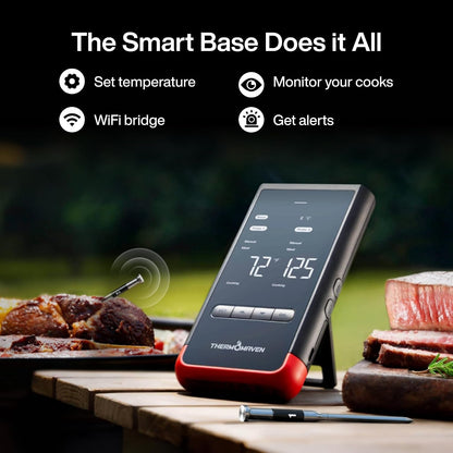 Wifi Wireless Meat Thermometer, 2 Probes, Smart Base, 6 Sensors | Unlimted Monitor Range via APP, Commercial-Grade NIST Certified Accuracy, for Restaurant Kitchen, Bbq/Grill/Oven2