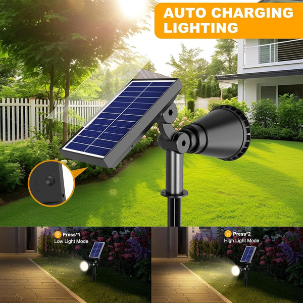 Solar Lights Outdoor Waterproof Spot Lights, Warm White 4 Pack5