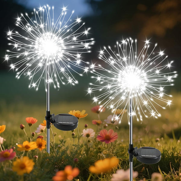 Solar Garden Lights Outdoor, Solar Firework Fairy Lights Garden Decor1