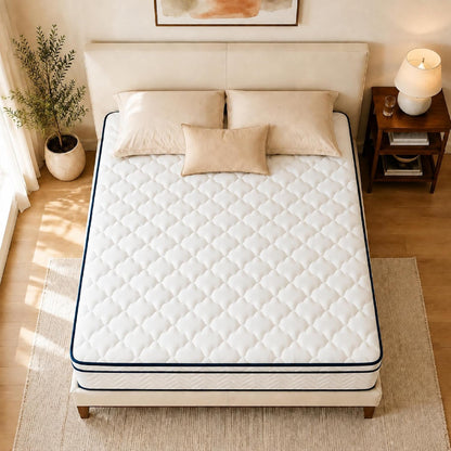 12 Inch King Size Mattress, Hybrid Mattress in a Box, Memory Foam Mattress&Pocket Springs, Medium Plush, Pressure Relief & Motion Isolation, Certipur US Certified4