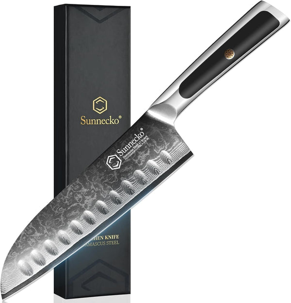 Kitchen Knife Japanese Damascus Santoku Knife 7 Inch1