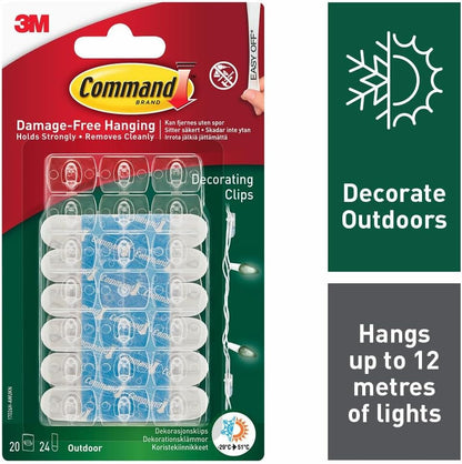 Command Decorating Clips, Pack of 20 Mini Hooks and 24 Small Adhesive Strips2