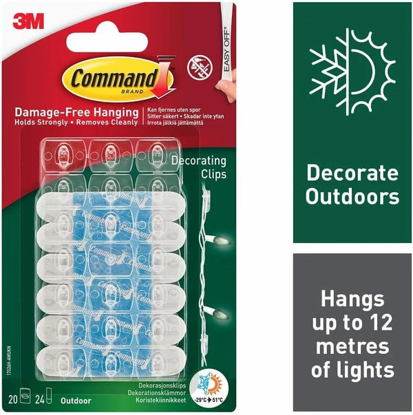 Command Decorating Clips, Pack of 20 Mini Hooks and 24 Small Adhesive Strips2
