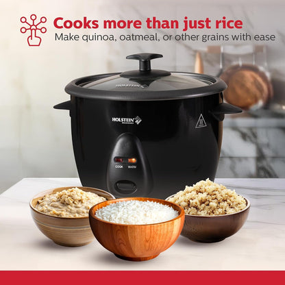 16-Cup Cooked (8-Cup Uncooked) Rice Cooker, Black – One-Touch Operation with Cook & Keep Warm Functions, Perfect for Rice, Quinoa, Oatmeal, Stews & Grains3