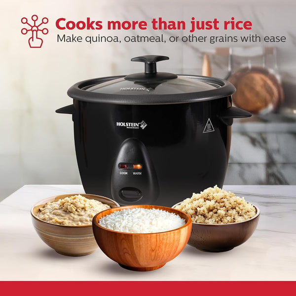 16-Cup Cooked (8-Cup Uncooked) Rice Cooker, Black – One-Touch Operation with Cook & Keep Warm Functions, Perfect for Rice, Quinoa, Oatmeal, Stews & Grains3