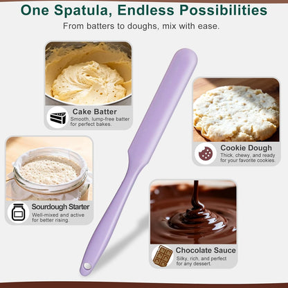 6 PCS Silicone Spurtle Spatula Set for Sourdough Starter Baking Cooking7