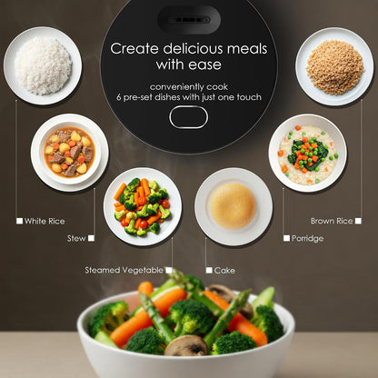 Rice Cooker 4 Cup Uncooked/ 8 Cup Cooked, Digital Display with Warmer, Small Rice Maker & Multiple Settings, 24H Delay Timer, Automatic Keep Warm, Nonstick Inner Pot, Arrocera Eléctrica3