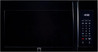 Over-The-Range Microwave – 1.7 Cu. Ft. Capacity, Black | 1000 Watts, 300 CFM Vent Fan, 12.4" Glass Cooking Tray, Preset Cooking Controls, Child Lock, LED Lighting1