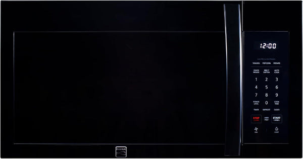 Over-The-Range Microwave – 1.7 Cu. Ft. Capacity, Black | 1000 Watts, 300 CFM Vent Fan, 12.4" Glass Cooking Tray, Preset Cooking Controls, Child Lock, LED Lighting1