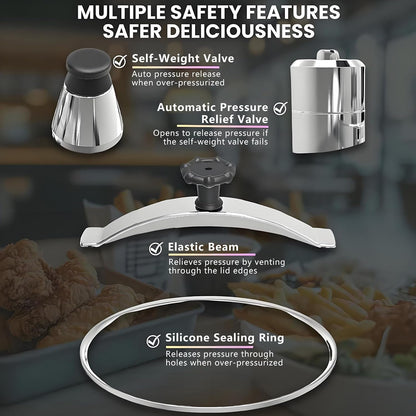 3000W Stainless Steel Electric Pressure Fryer for Chicken Wings & Fries - High-Efficiency Tabletop Cooking Machine for Restaurants & Home Kitchens7