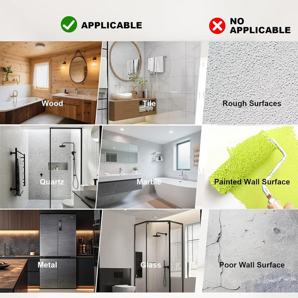 Adhesive Shower Caddy Adhesive Replaycement for Wall Mount Shower Caddies7
