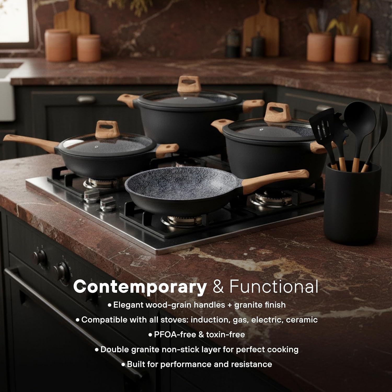 10pcs-pots-and-pans-set-nonstick-with-wood-handles-granite-cookware-set-frying-pan-saucepan-and-3-cooking-utensils
