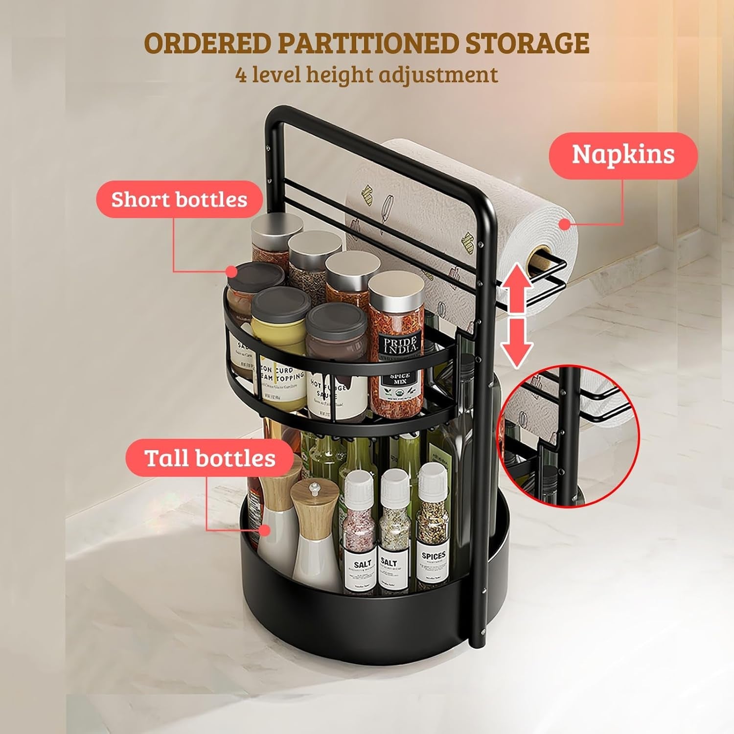 rotating-spice-rack-with-paper-towel-holder-black