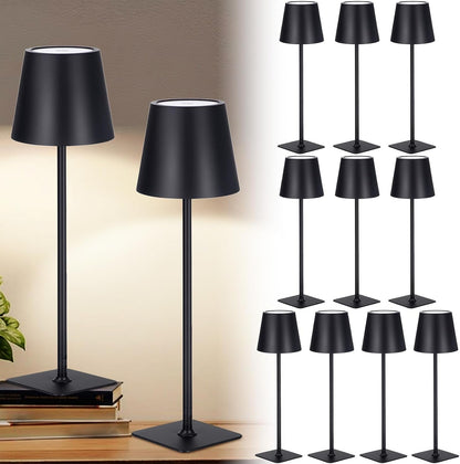 12 Pack Cordless Table Lamp Portable Rechargeable Lamps, Black1