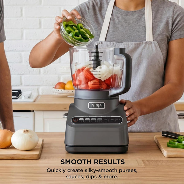 Ninja Professional plus Food Processor, 1000PW, 9-Cup, Grey, BN601 | Auto-Iq Presets Chop, Slice, Puree & Mix Dough. 9-Cup Bowl, 3 Blades, Feed Chute & Pusher. Dishwasher-Safe Parts.4