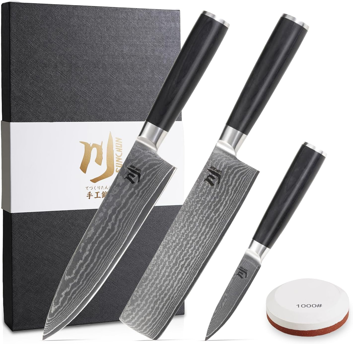 3-piece-vg-10-damascus-kitchen-knife-set-with-double-sided-sharpening-stone-nakiri-chef-paring-knives-67-layer-tsunami-wave-pattern-black-pakka-wood-handles-60-2-hrc-3-piece-set