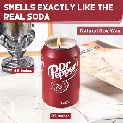 Doctor Pepper Candle - Smells like the Real Soda - Soy Funny Candles Gift2