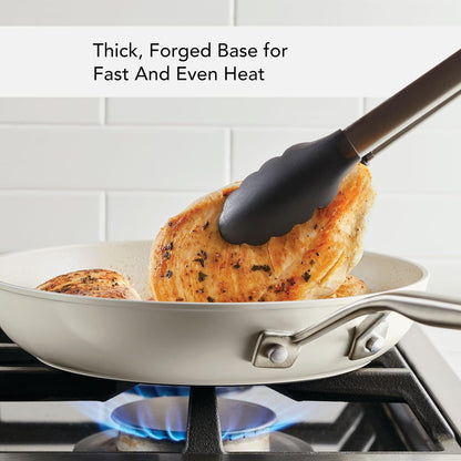 Kitchenaid Hard Anodized Ceramic Nonstick Cookware Frying/Skillet Pan, 12.25 Inch Non Stick Fry Pan with Stainless Steel Handle - Porcelain White5