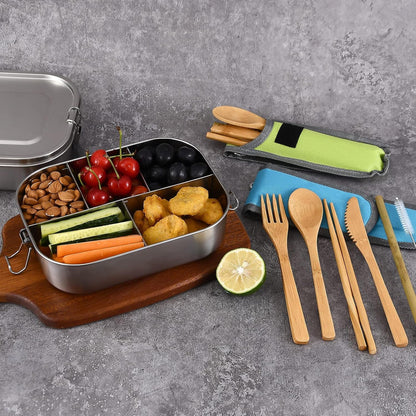 Stainless Steel Bento Lunch Box for Kids, 5-Compartment 1400ML7