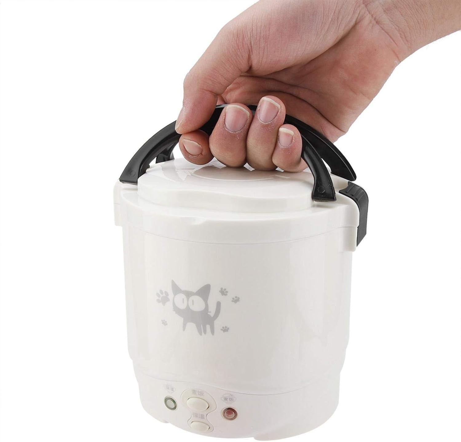 mini-rice-cooker-1l-12v-portable-rice-maker-car-food-steamer-2-cup-electric-lunch-box-for-car-automatic-fast-cooking-non-stick-pot-for-soup-grain-oatmeal-veggies-stews-travel-camping-use