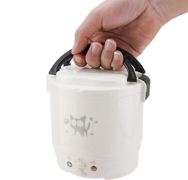 Mini Rice Cooker, 1L 12V Portable Rice Maker Car Food Steamer 2 Cup | Electric Lunch Box for Car, Automatic Fast Cooking, Non Stick Pot for Soup Grain Oatmeal Veggies Stews, Travel Camping Use7