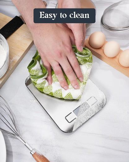Food Scale, Digital Kitchen Scale with Grams & Ounces Units, 11Lb | Digital Scale with 6 Units, LCD Display and Tare Function, Compact Design for Baking, Cooking, Meal Prep, 304 Stainless Steel8