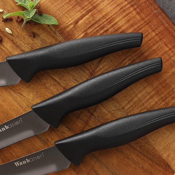 Black Non Serrated Steak Knives Set, Steak Knife Set Dishwasher Safe, Sharp Steak Knives Set for Kitchen with Ergonomic Handles6