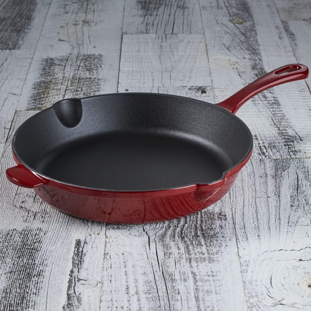 chefs-classic-enameled-cast-iron-10-inch-round-fry-pan-cardinal-red
