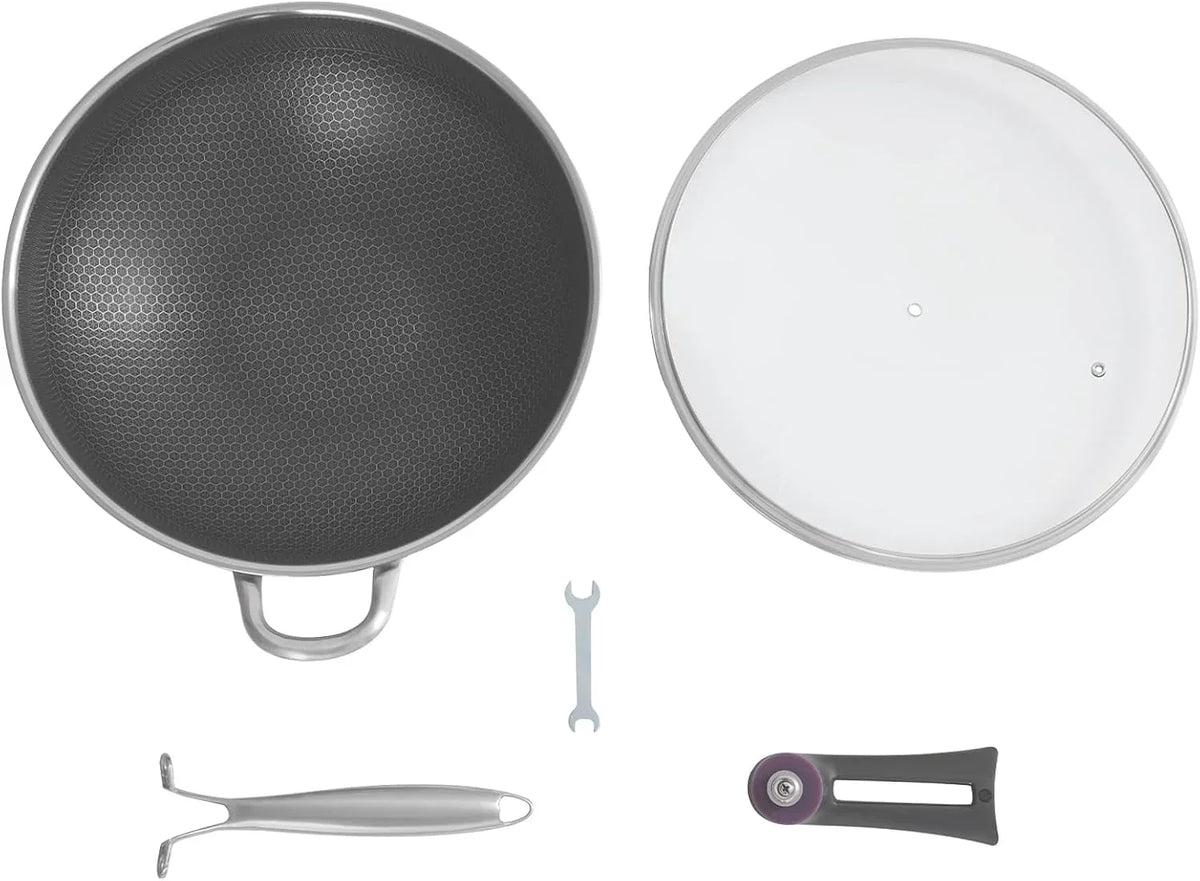 stainless-steel-honeycomb-wok-non-stick-cooking-frying-pan-with-lid-stir-fry-pan-for-gas-stoves-concave-induction-ceramic-electric-stoves-14-2-3-7in