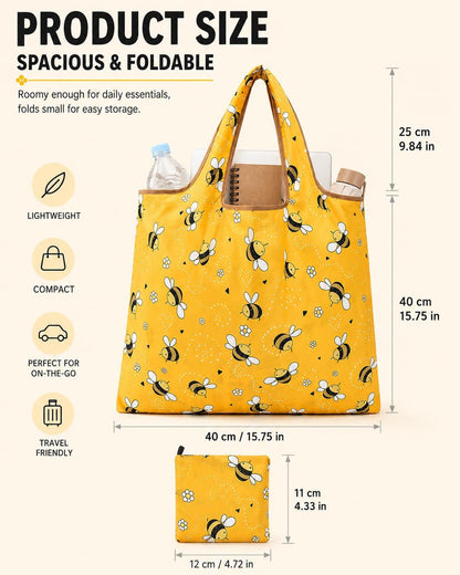 Reusable Grocery Tote Bag for Women,Large Foldable Waterproof Shoulder Bag,Lightweight Durable Shopping for Daily Groceries3