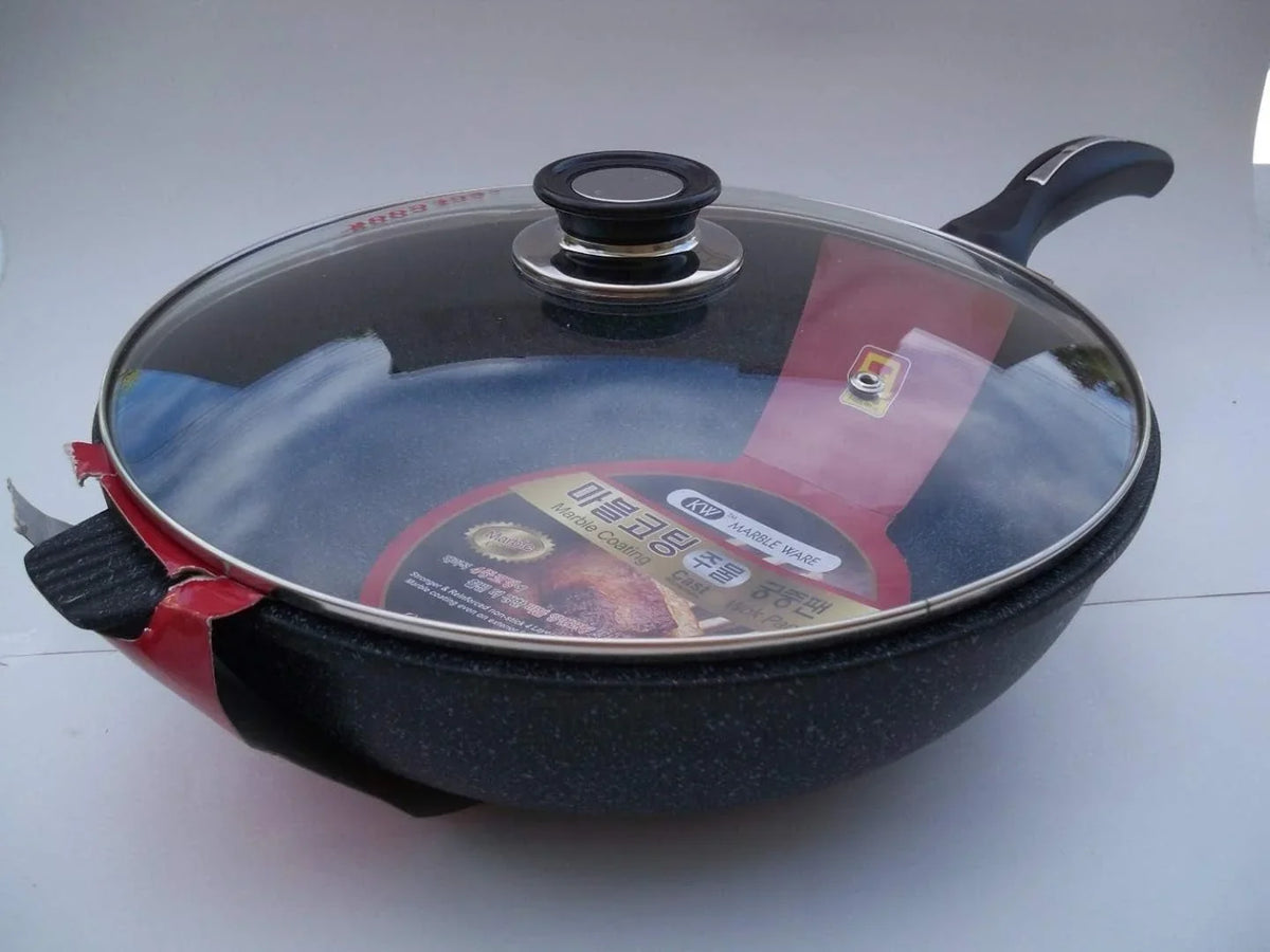 ceramic-marble-coated-cast-aluminium-non-stick-stir-fry-wok-with-glass-lid-34-cm