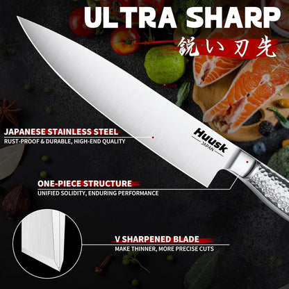 Kitchen Knife Set with Block & Built-In Sharpener - 15Pcs | Japanese Stainless Steel Knife Block Set - Sharp Professional Chef Sets for Kitchen - Homewarming Gift for Men3