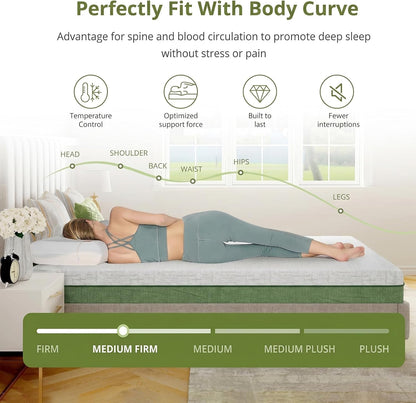 6 Inch Twin Size Mattress, Cooling Gel Memory Foam Medium Firm Mattress, Breathable Pressure Relief, Certipur-Us Certified Foam, Mattress-In-A-Box, No Fiberglass (6 Inch, Twin)3