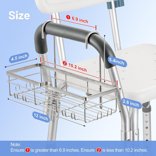 304 Stainless Steel Shower Caddy for Shower Chair3