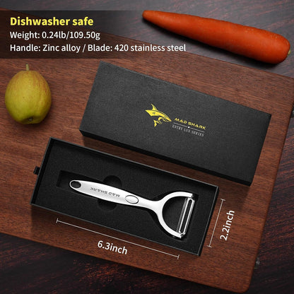 Vegetable Peeler, Peels Smoothly Serrated Blade for Kitchen | Y Shaped Peeler Rust-Proof Stainless Steel,Non-Slip Ergonomic Grip,Easy Clean for Carrots,Potatoes,Apples,Fruits,Veggies6