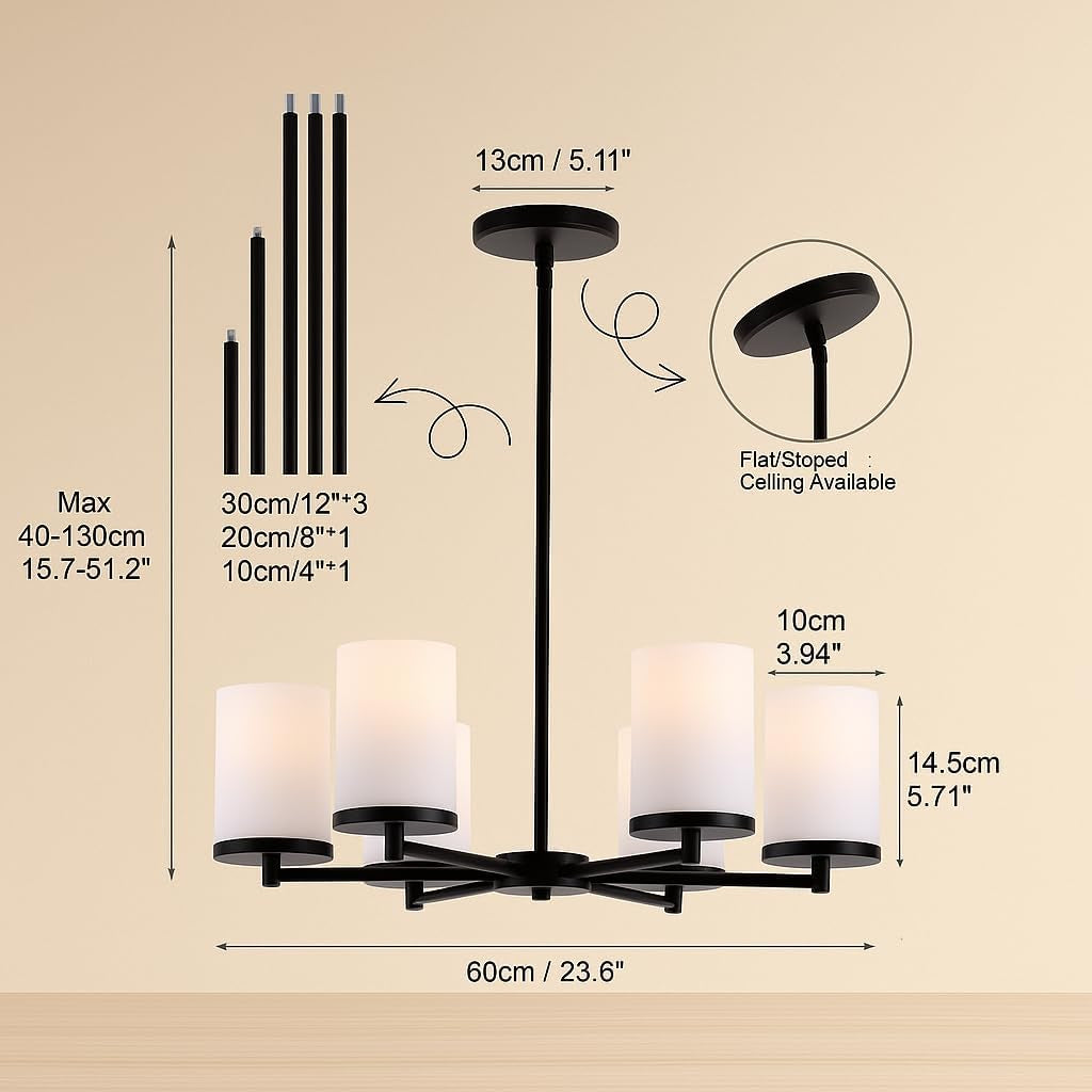 black-chandelier-modern-6-light-dining-room-light-fixture-over-table-with-frosted-glass-shades-farmhouse-kitchen-chandelier-ceiling-lighting-for-living-room-bedroom-entryway-height-adjustable