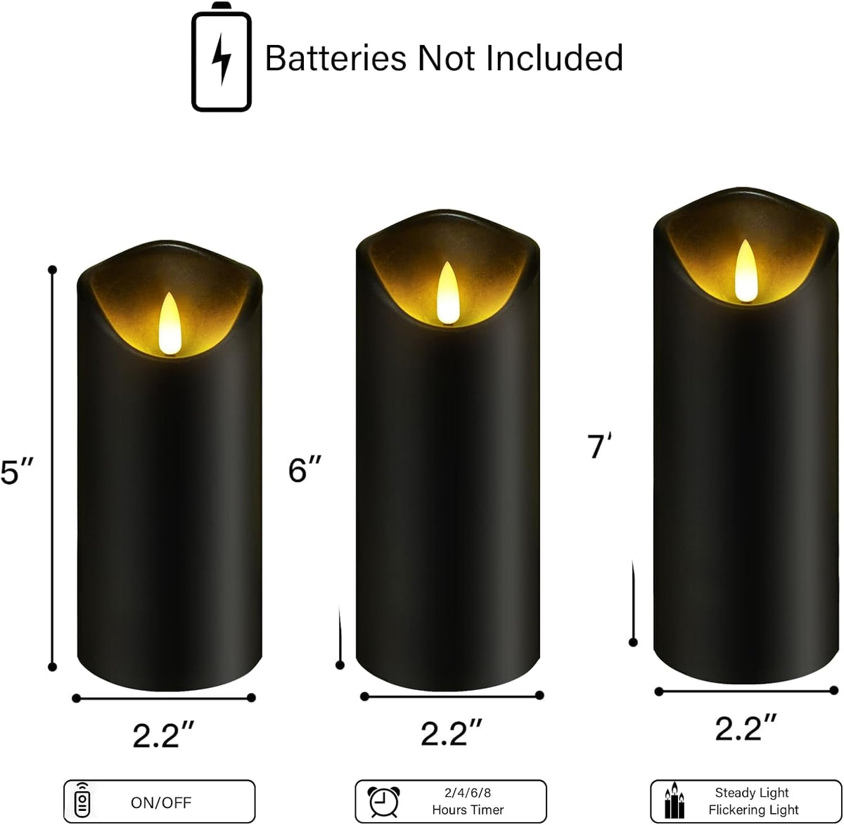 flickering-flameless-candles-battery-operated-plastic-led-pillar-candles-with-remote-control-and-timer-set-of-9-black