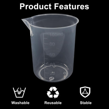 Measuring Cup, 4 Pcs, 100Ml/3.4Oz, Clear3