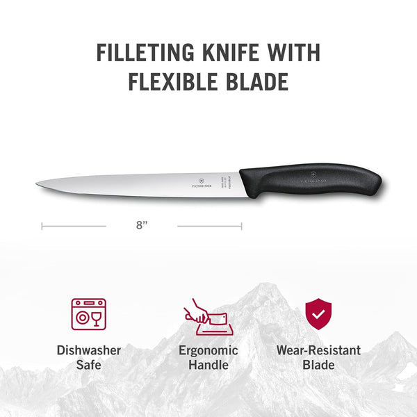 Victorinox Swiss Classic 8-Inch Fillet Knife, with Straight Flexible Blade, Multicolor4