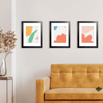 11X14 Picture Frame, 11 X 14 Frame Display Pictures 8X10 with Mat or 11X14 without Mat, Stable and Sturdy Black Frame and Polished Plexiglass, Horizontal and Vertical Format of the Walls8