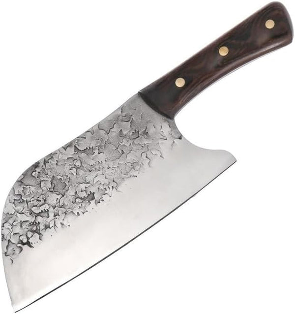 Meat Cleaver Knife, 8 Inch Handmade Kitchen Knife Chef Knife High-Carbon Meat Vegetable Chopper Traditional Butcher Cleaver Slicing Knife Cooking Tools1