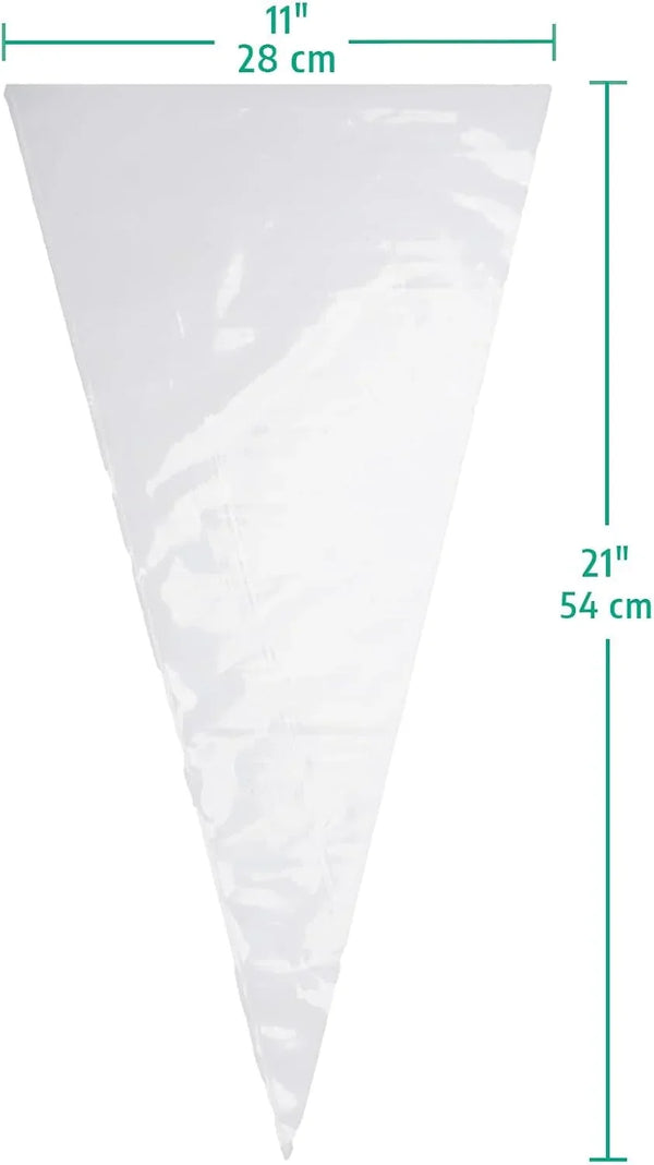 Disposable Piping Bags, Biobased, 21 Inch, Clear, | Thick Cake Pastry Bags, Pack of 100 in a Dispenser Box, Professional Grade for Chefs and Home Bakers (Packaging May Vary)2