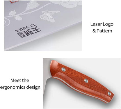 Meat Cleaver Knife 7.4 Inch, Ultra Sharp Chinese Chef'S Knives, Full-Tang Chopping Knife, 30Cr13 Steel Blade Thickness 2.5 Mm, TJ SEGA Series TC17074